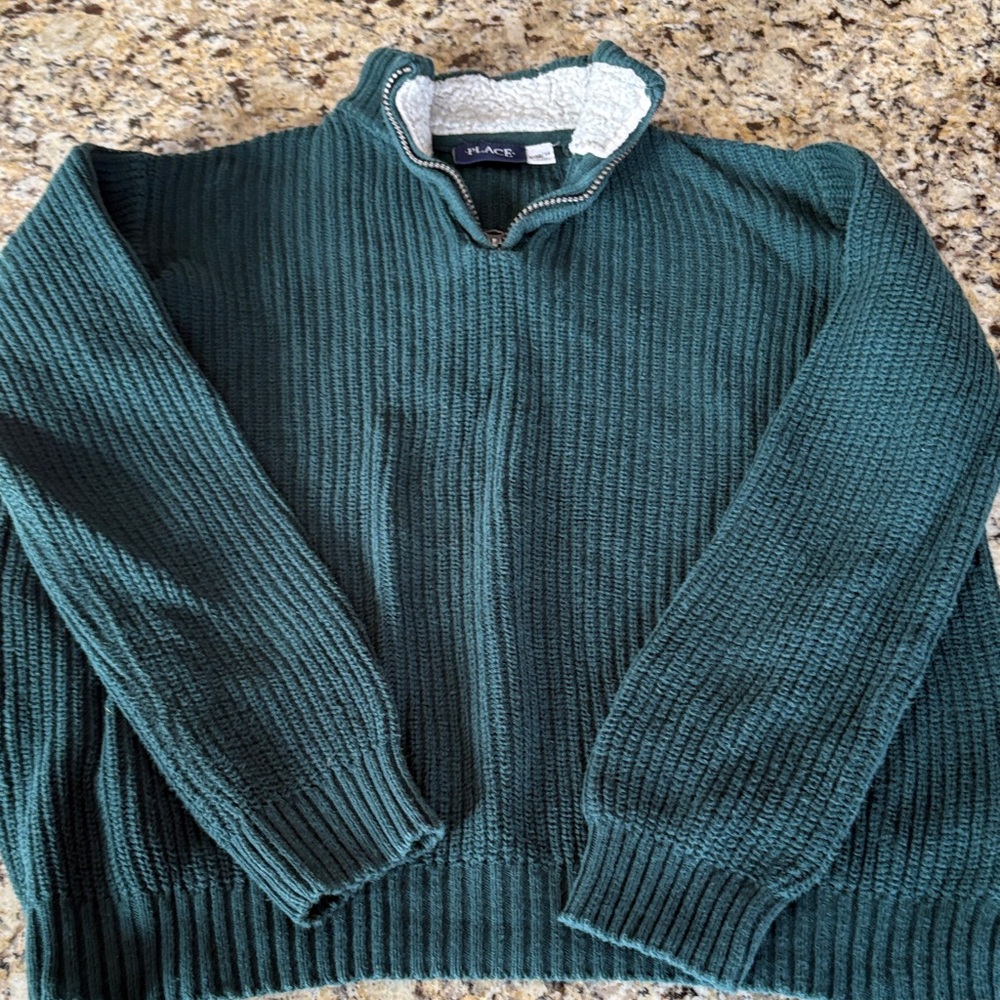 Boy's size L dark green sweater